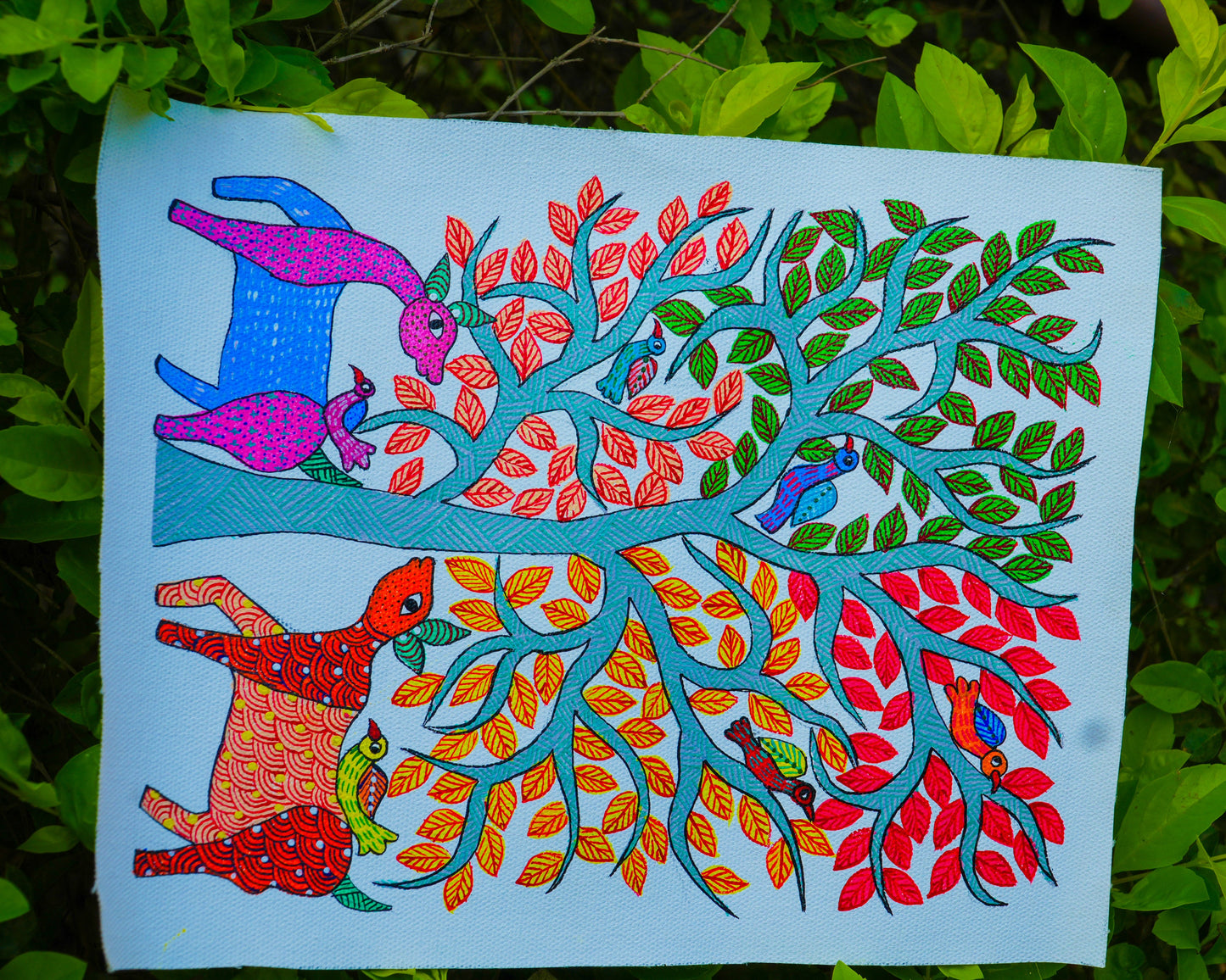 Artisan 3D Floral Hand Painting – Textured "Impasto" Botanical Wall Art