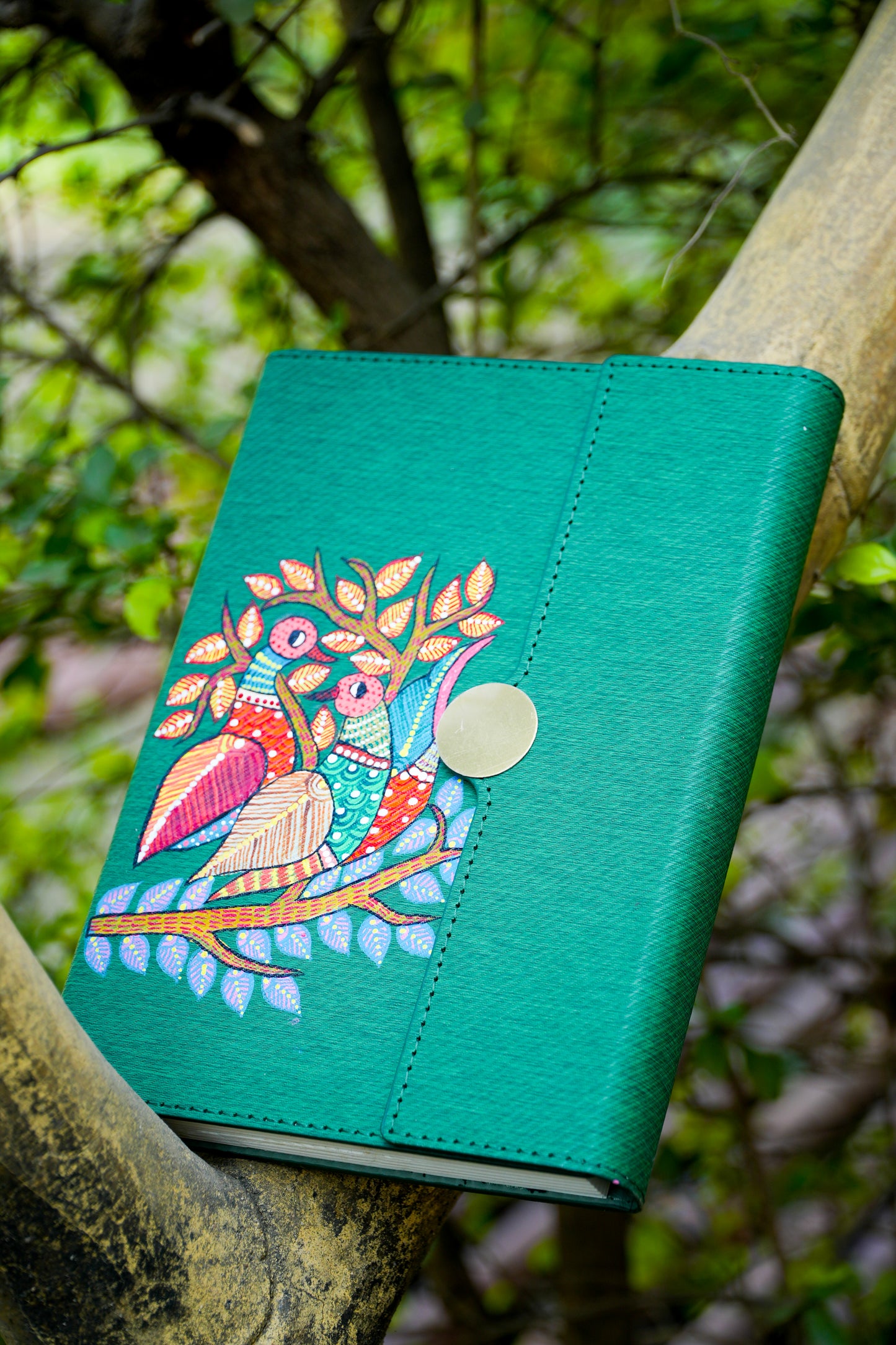 Hand-Painted Floral Diary – Textured Artisan Hardcover Journal