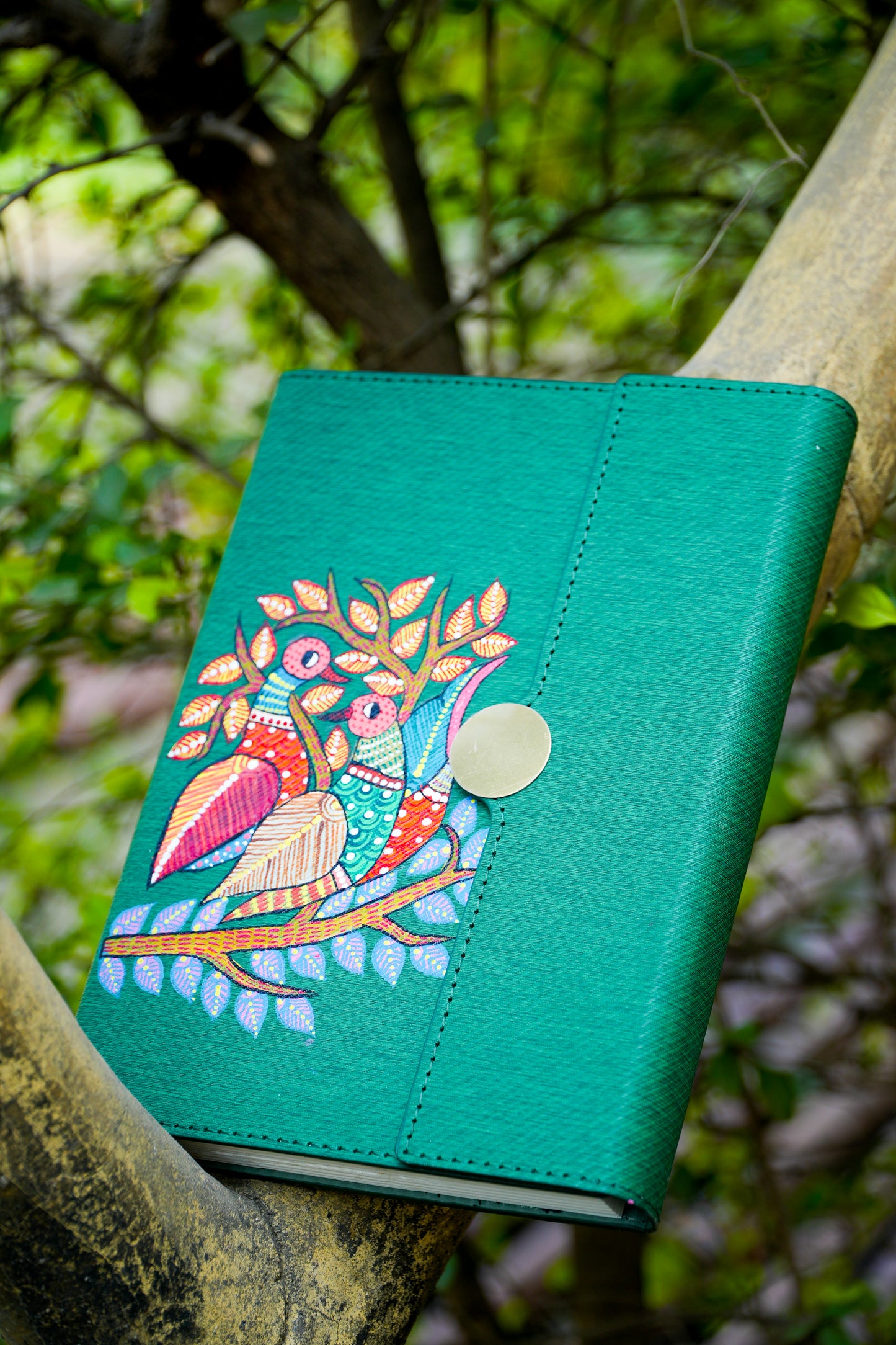 Hand-Painted Floral Diary – Textured Artisan Hardcover Journal