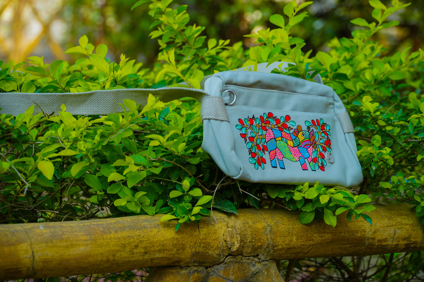 Hand-Painted Floral Bag – Artisan Textured Clutch & Crossbody