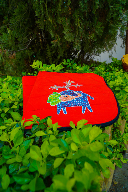Hand-Painted Elephant Artisan Folder – Textured "Gajraj" Document Organizer