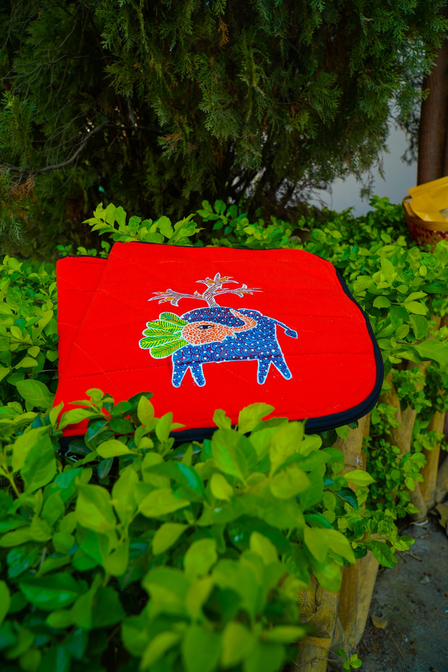 Hand-Painted Elephant Artisan Folder – Textured "Gajraj" Document Organizer