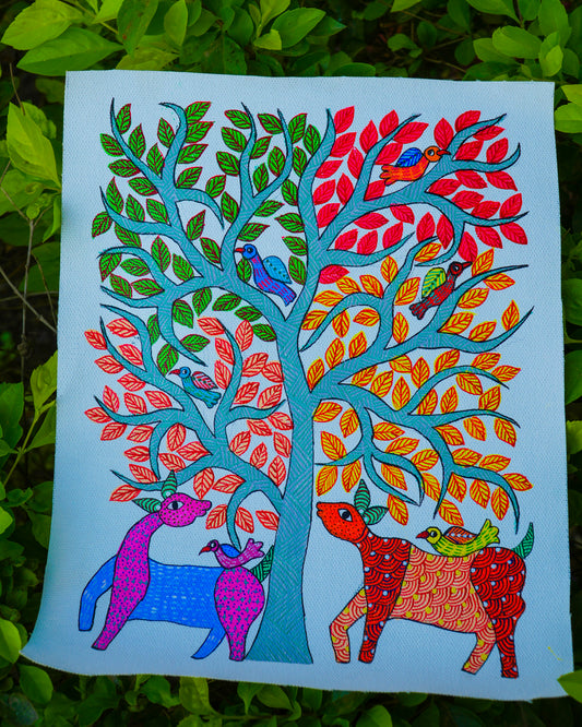 Artisan 3D Floral Hand Painting – Textured "Impasto" Botanical Wall Art