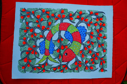 Artisan 3D Textured Floral Hand Painting – Traditional Indian Heritage Art Panel