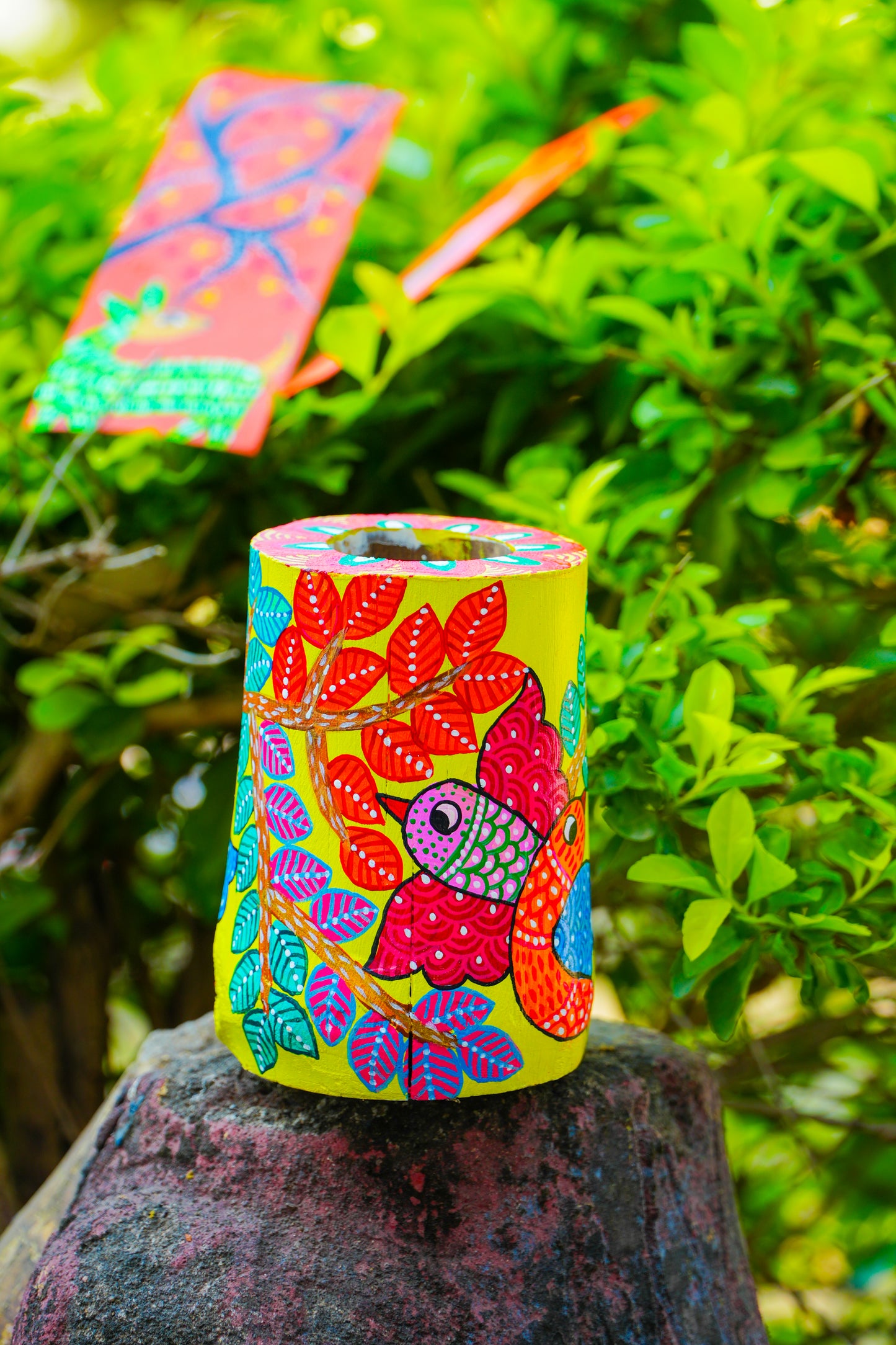 Hand-Painted Artisan Pen Holder