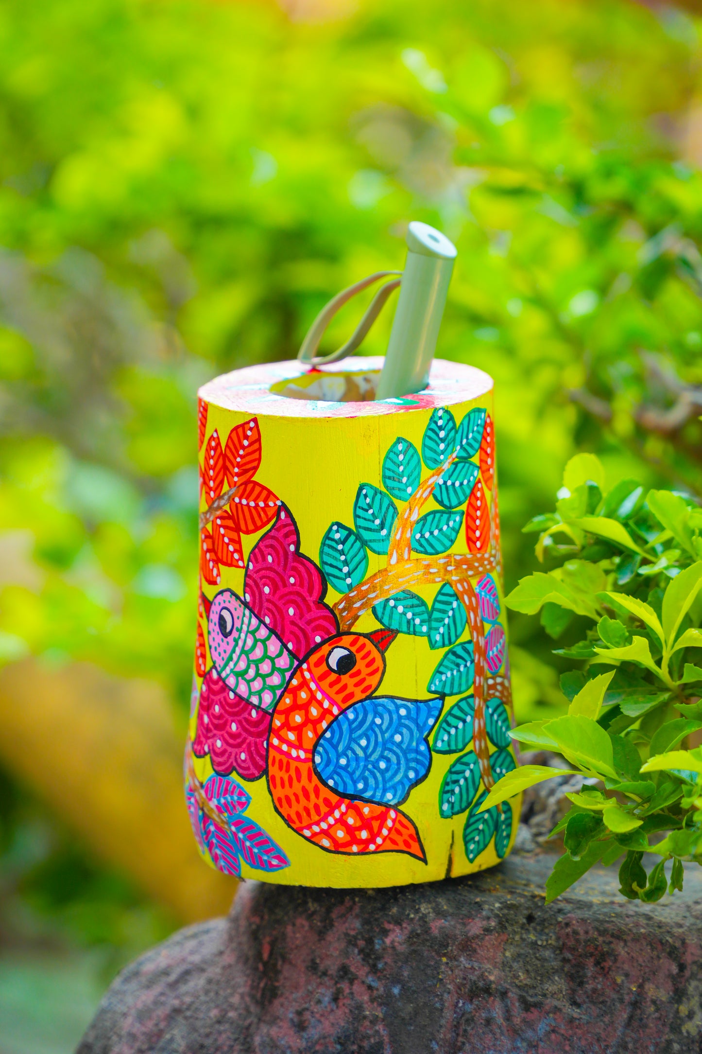 Hand-Painted Artisan Pen Holder